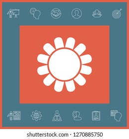 Sun icon symbol. Graphic elements for your design