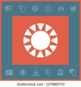 Sun icon symbol. Graphic elements for your design