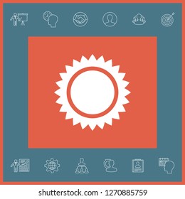 Sun icon symbol. Graphic elements for your design