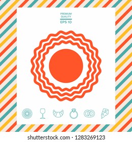 Sun icon symbol. Graphic elements for your design