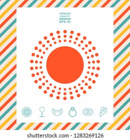 Sun icon symbol. Graphic elements for your design