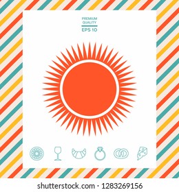 Sun icon symbol. Graphic elements for your design