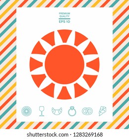 Sun icon symbol. Graphic elements for your design