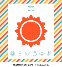 Sun icon symbol. Graphic elements for your design