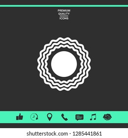 Sun icon symbol. Graphic elements for your design