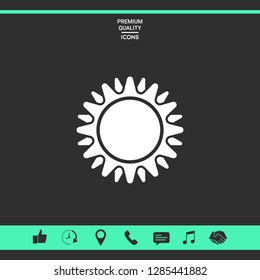 Sun icon symbol. Graphic elements for your design