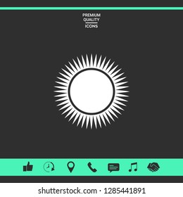 Sun icon symbol. Graphic elements for your design