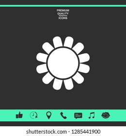 Sun icon symbol. Graphic elements for your design