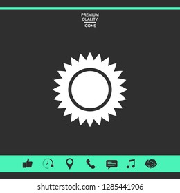Sun icon symbol. Graphic elements for your design