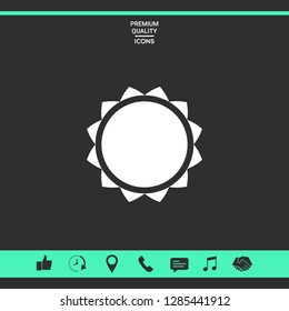 Sun icon symbol. Graphic elements for your design