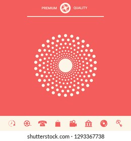Sun icon symbol. Graphic elements for your design