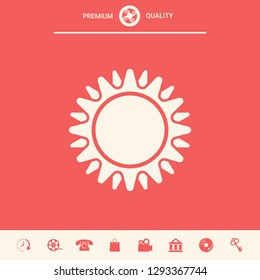 Sun icon symbol. Graphic elements for your design