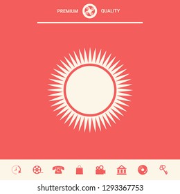 Sun icon symbol. Graphic elements for your design