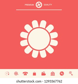 Sun icon symbol. Graphic elements for your design