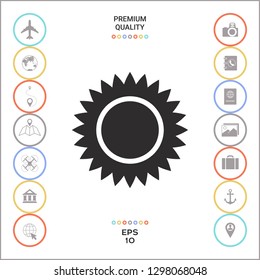 Sun icon symbol. Graphic elements for your design