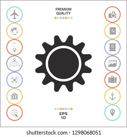 Sun icon symbol. Graphic elements for your design