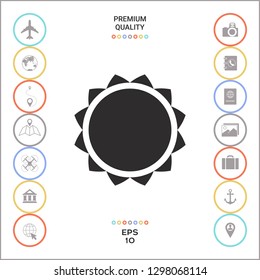 Sun icon symbol. Graphic elements for your design