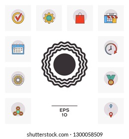 Sun icon symbol. Graphic elements for your design