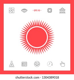 Sun icon symbol. Graphic elements for your design