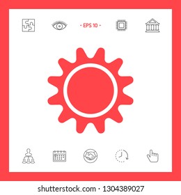 Sun icon symbol. Graphic elements for your design