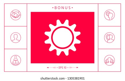 Sun icon symbol. Graphic elements for your design