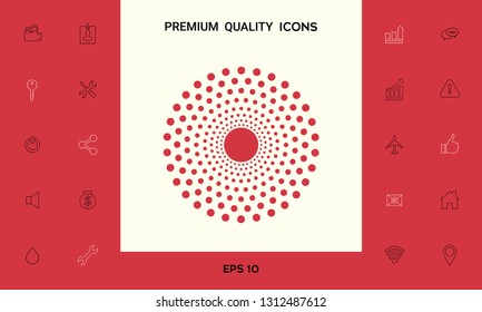 Sun icon symbol. Graphic elements for your design