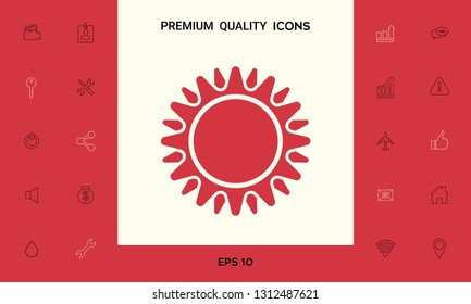 Sun icon symbol. Graphic elements for your design