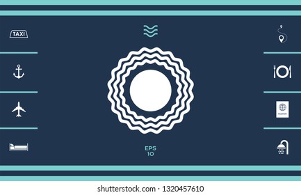 Sun icon symbol. Graphic elements for your design