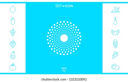 Sun icon symbol. Graphic elements for your design
