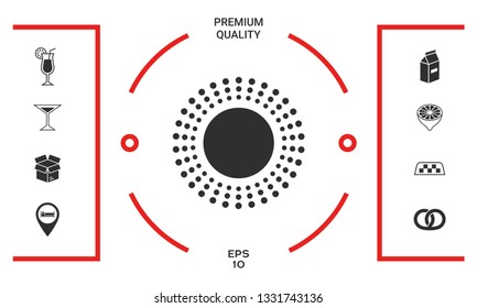 Sun icon symbol. Graphic elements for your design