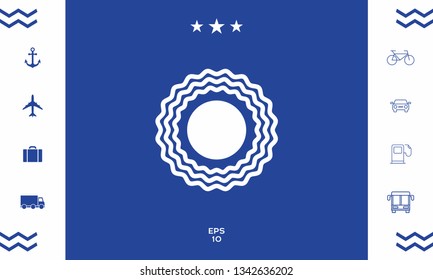 Sun icon symbol. Graphic elements for your design