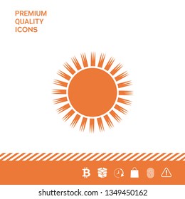 Sun icon symbol. Graphic elements for your design