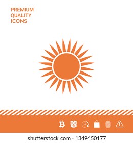Sun icon symbol. Graphic elements for your design
