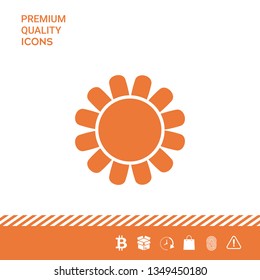 Sun icon symbol. Graphic elements for your design