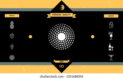 Sun icon symbol. Graphic elements for your design