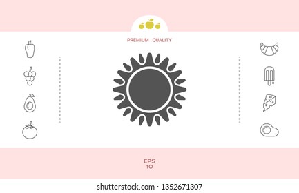 Sun icon symbol. Graphic elements for your design