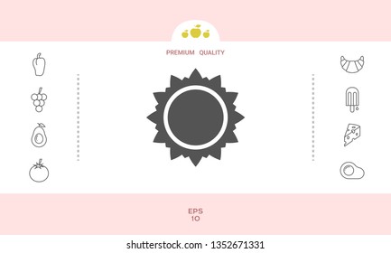 Sun icon symbol. Graphic elements for your design