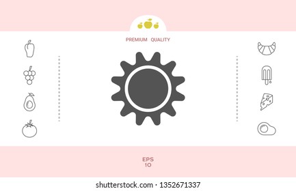 Sun icon symbol. Graphic elements for your design