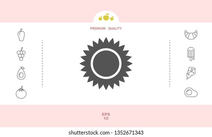 Sun icon symbol. Graphic elements for your design