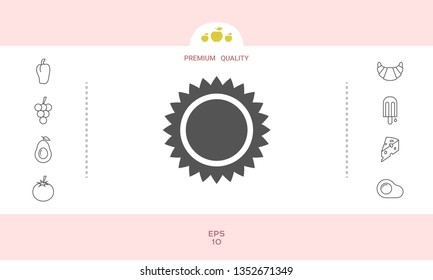 Sun icon symbol. Graphic elements for your design