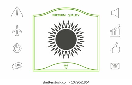 Sun icon symbol. Graphic elements for your design