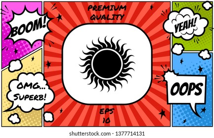 Sun icon symbol. Graphic elements for your design
