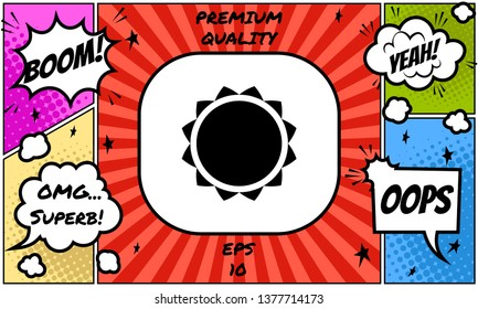 Sun icon symbol. Graphic elements for your design