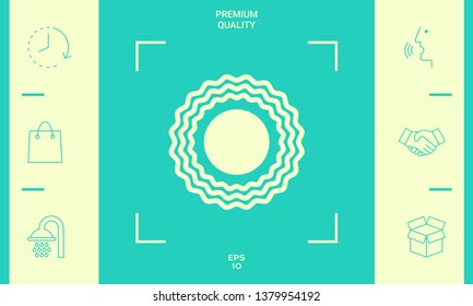 Sun icon symbol. Graphic elements for your design