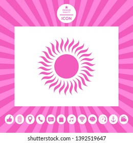 Sun icon symbol. Graphic elements for your design