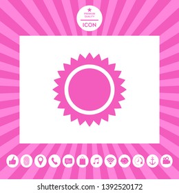 Sun icon symbol. Graphic elements for your design