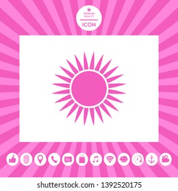 Sun icon symbol. Graphic elements for your design