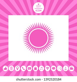 Sun icon symbol. Graphic elements for your design