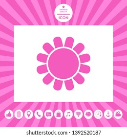 Sun icon symbol. Graphic elements for your design