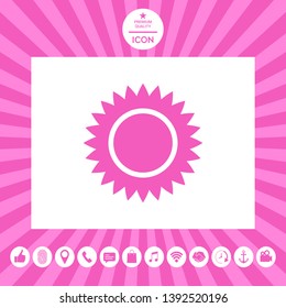 Sun icon symbol. Graphic elements for your design